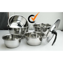 Practical stainless steel salad mixing bowl set